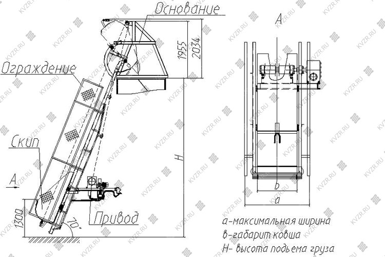 Чертеж транспортера СКИП-300