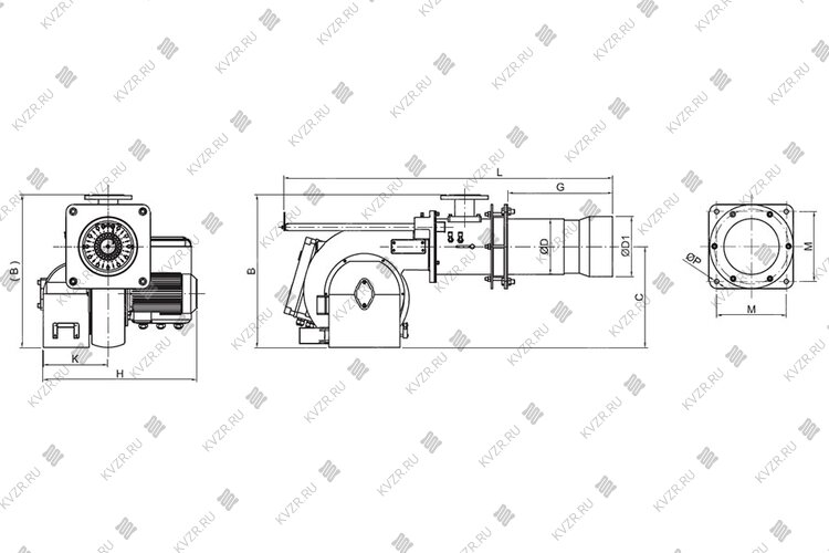 Чертеж газовой горелки ECO 70